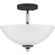 Conrad 2 Light 13 inch Brushed Nickel Semi-Flush Mount Ceiling Light