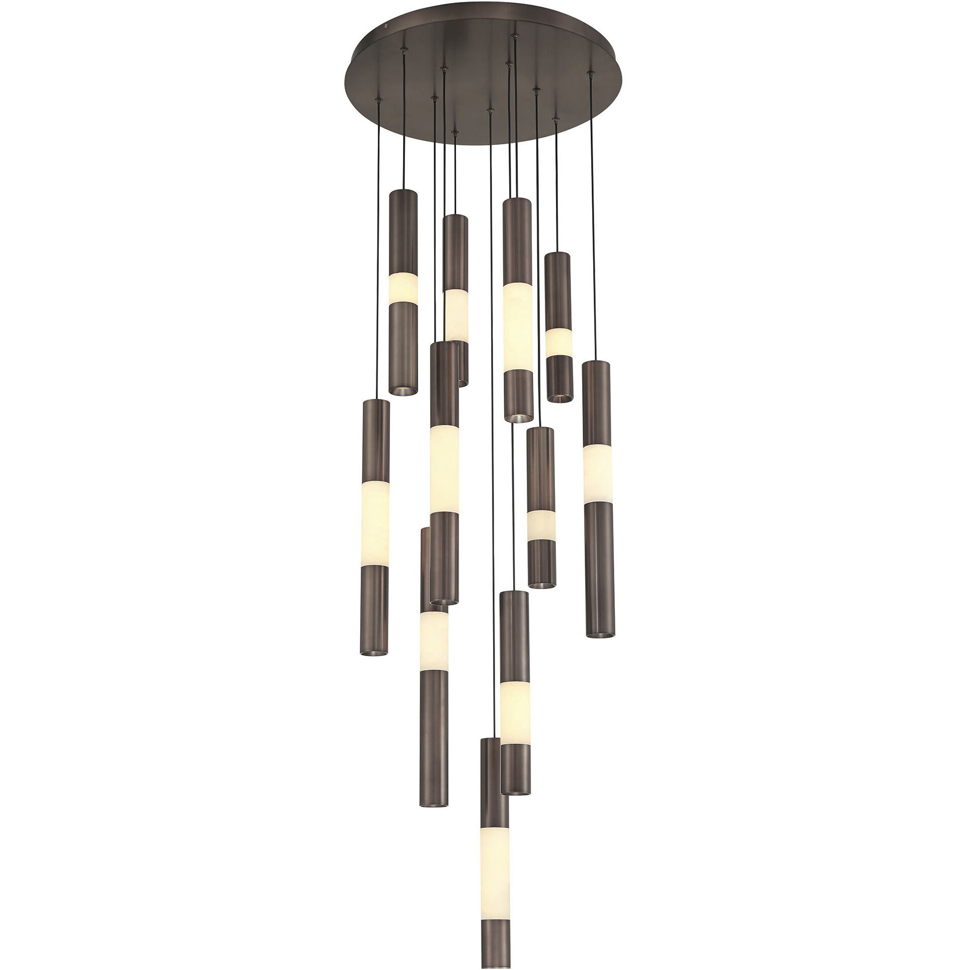 Ronda LED 20 inch Harlow Bronze Multi Drop Chandelier Ceiling Light