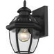 Westover 1 Light 10.5 inch Black Outdoor Wall Light