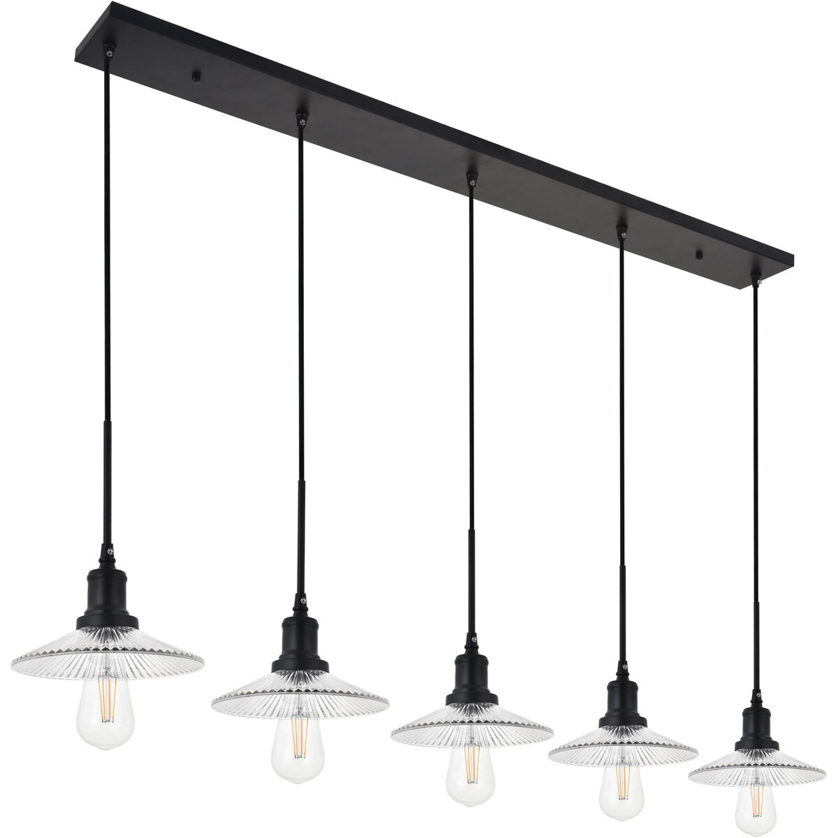 Waltz 5 Light 49 inch Black Pendant Ceiling Light