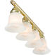 Neptune 4 Light 24 inch Polished Brass Bath Vanity Wall Light