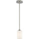 Bordeaux 1 Light 5.5 inch Brushed Nickel Pendant Ceiling Light