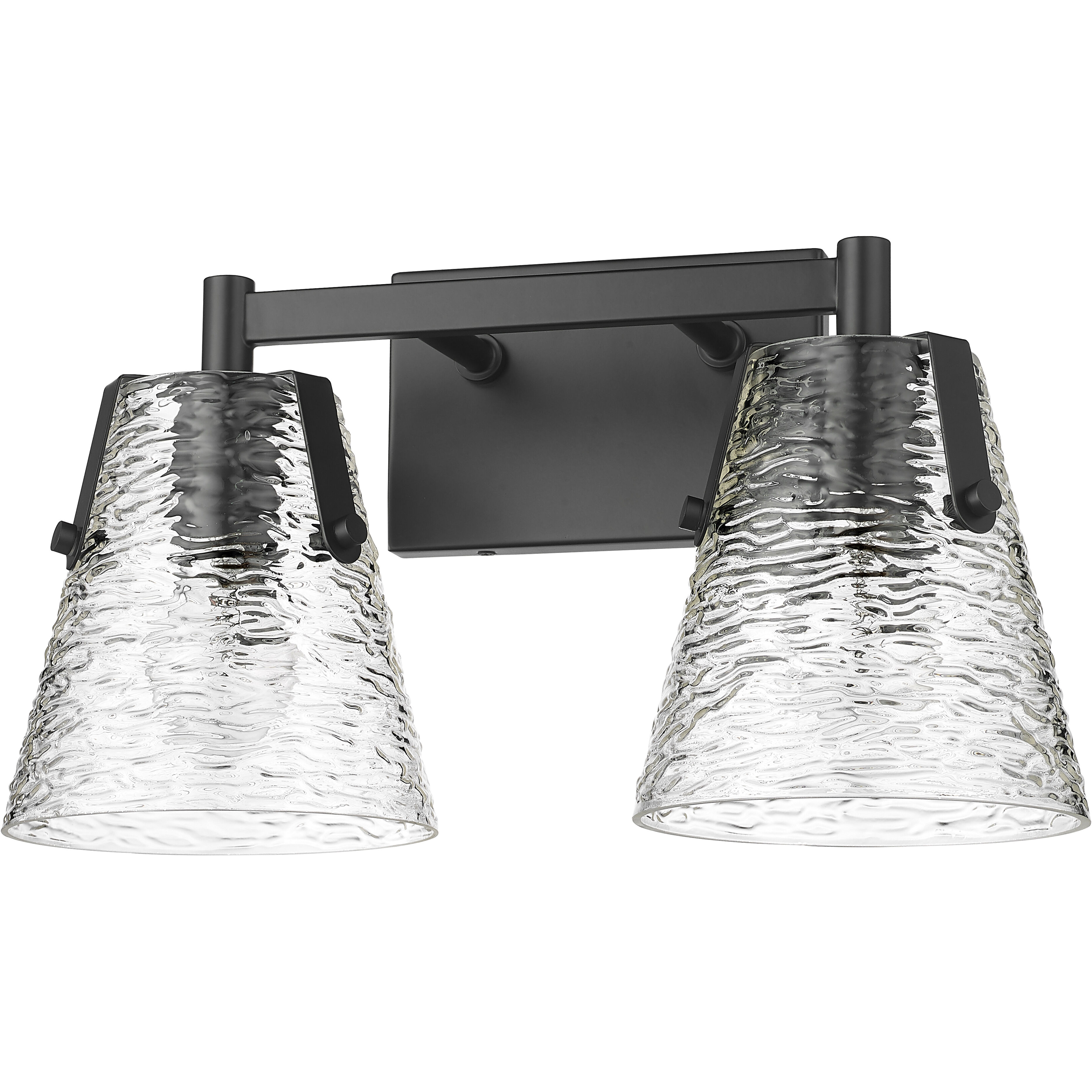 Analia 2 Light 16.5 inch Matte Black Vanity Wall Light