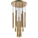 Reign LED 24 inch Aged Gold Brass Pendant Ceiling Light