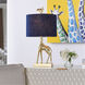 Signature 27 inch 60 watt Solid Gold Table Lamp Portable Light