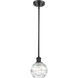 Ballston Small Deco Swirl 1 Light 6 inch Matte Black Pendant Ceiling Light, Ballston