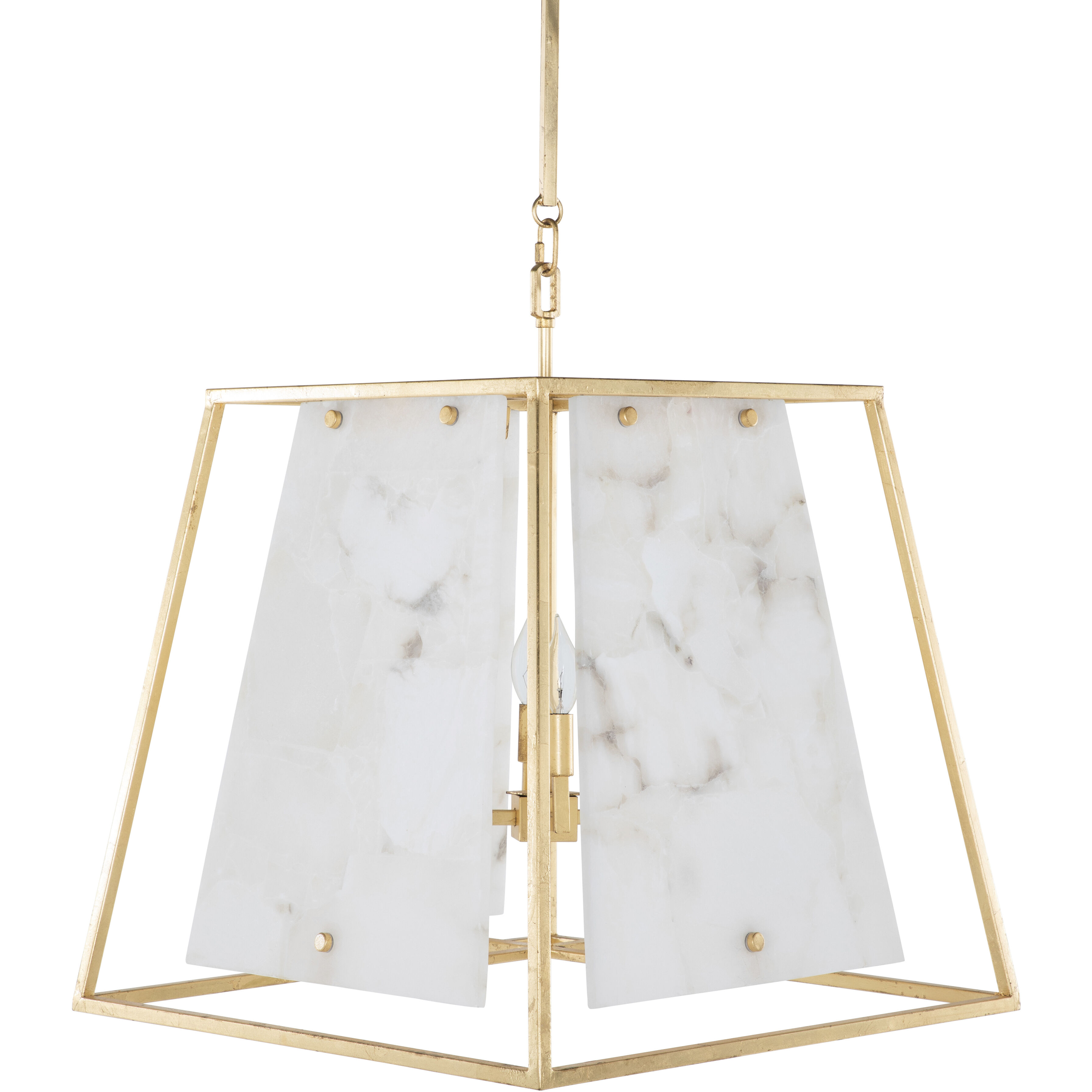 Stacey 1 Light 22 inch Gilded Gold and Alabaster Chandelier Ceiling Light