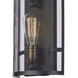 Palladium 2 Light 8 inch Black/Natural Aged Brass ADA Wall Sconce Wall Light in Medium Base Incandescent