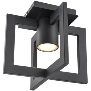 Astrid 1 Light 9.75 inch Black Outdoor Flush Mount