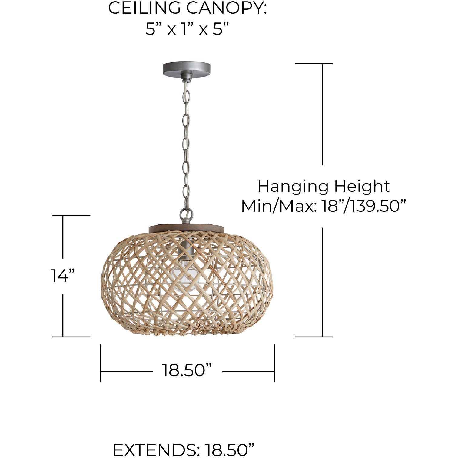 Rainey 1 Light 18.5 inch Grey Wash and Antique Nickel Pendant Ceiling Light