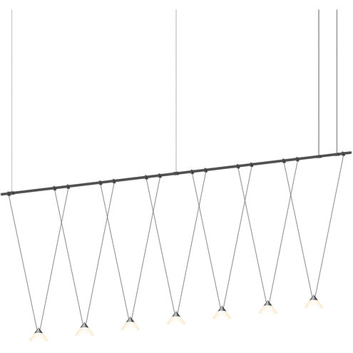 Suspenders LED 97 inch Satin Black Suspension Ceiling Light