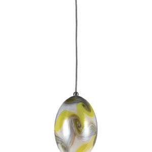 Signature 1 Light 6 inch Brushed Steel Pendant Set Ceiling Light, Line Voltage