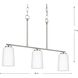 Adley 3 Light 26 inch Brushed Nickel Linear Chandelier Ceiling Light