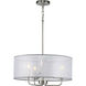 Riley 3 Light Brushed Nickel Pendant Ceiling Light