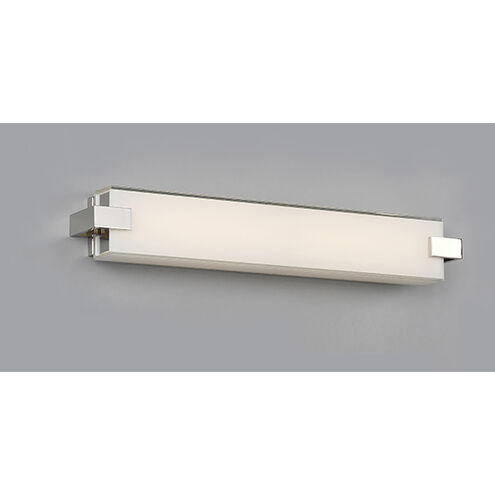 Bliss LED 22 inch Polished Nickel Bath Vanity & Wall Light in 3000K, dweLED