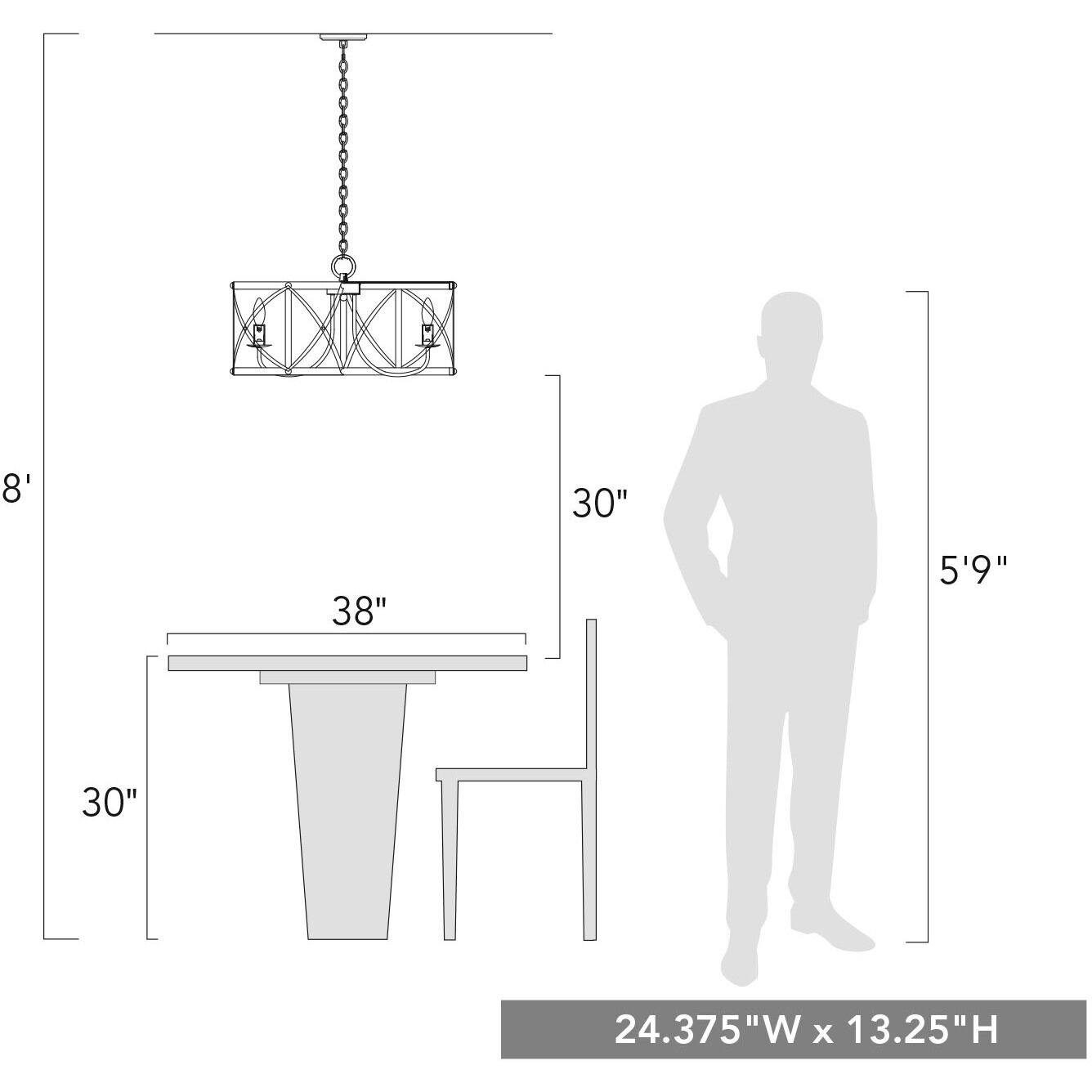 Alcott 6 Light 26.13 inch Antique Ivory Chandelier Ceiling Light