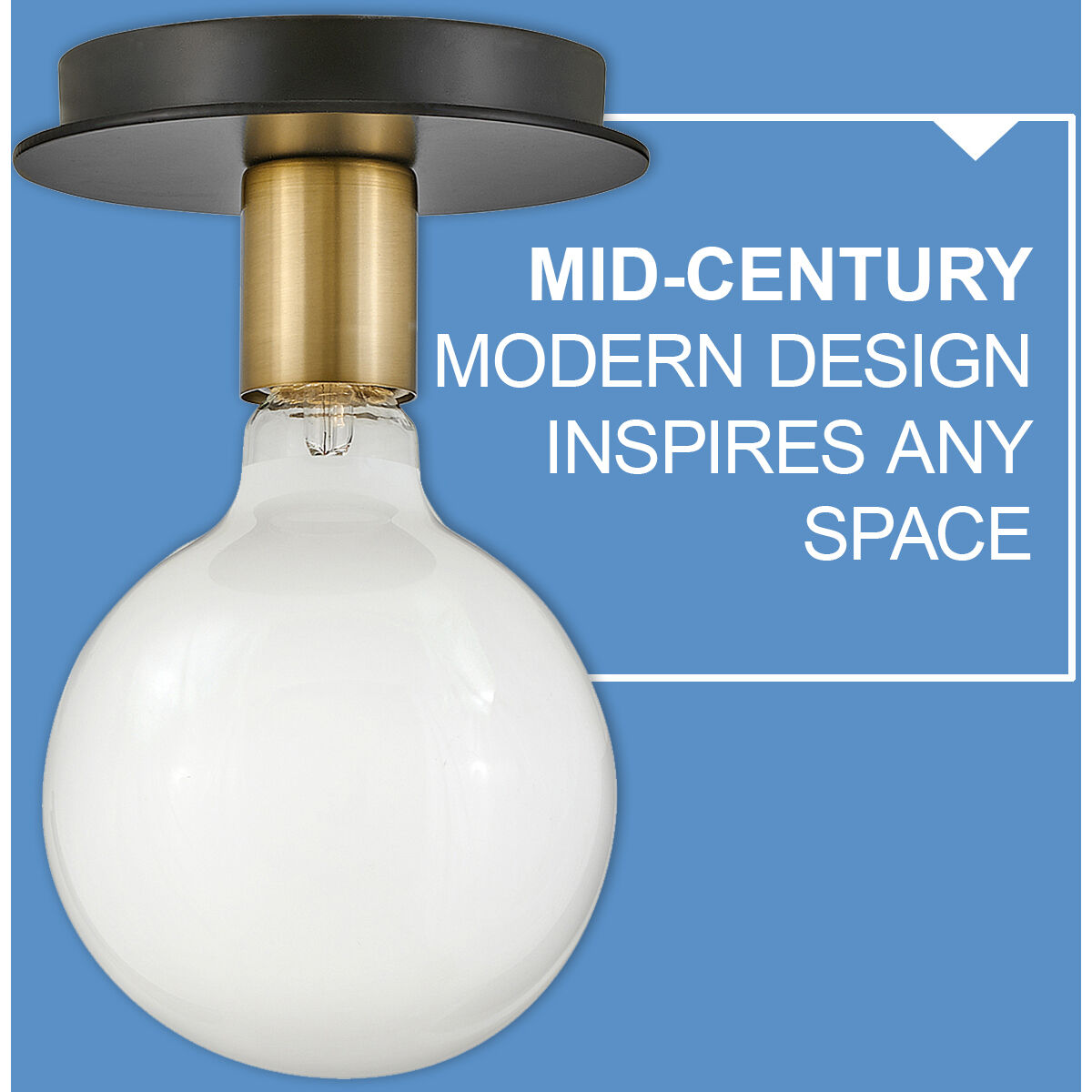 Bobbie LED 5.5 inch Lacquered Brass Foyer Light Ceiling Light, Flush Mount