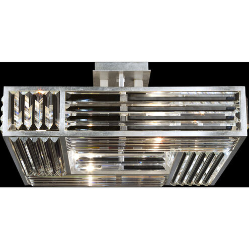 Crystal Enchantment 4 Light 25 inch Silver Semi-Flush Mount Ceiling Light