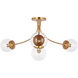 kate spade new york Prescott LED 28.25 inch Soft Brass Semi-Flush Mount Ceiling Light in Clear Glass, Large