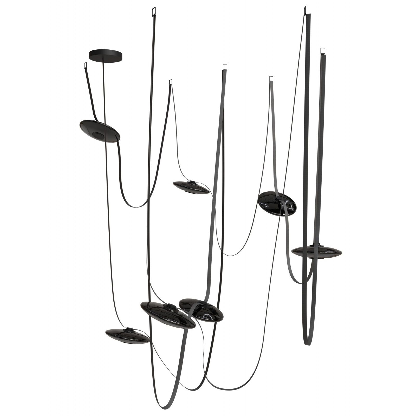 Fremont LED 8.5 inch Black Belt Chandelier Ceiling Light