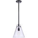 Harper 1 Light 10 inch Black Pendant Ceiling Light
