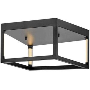 Onyx LED 14 inch Black Foyer Light Ceiling Light, Flush Mount