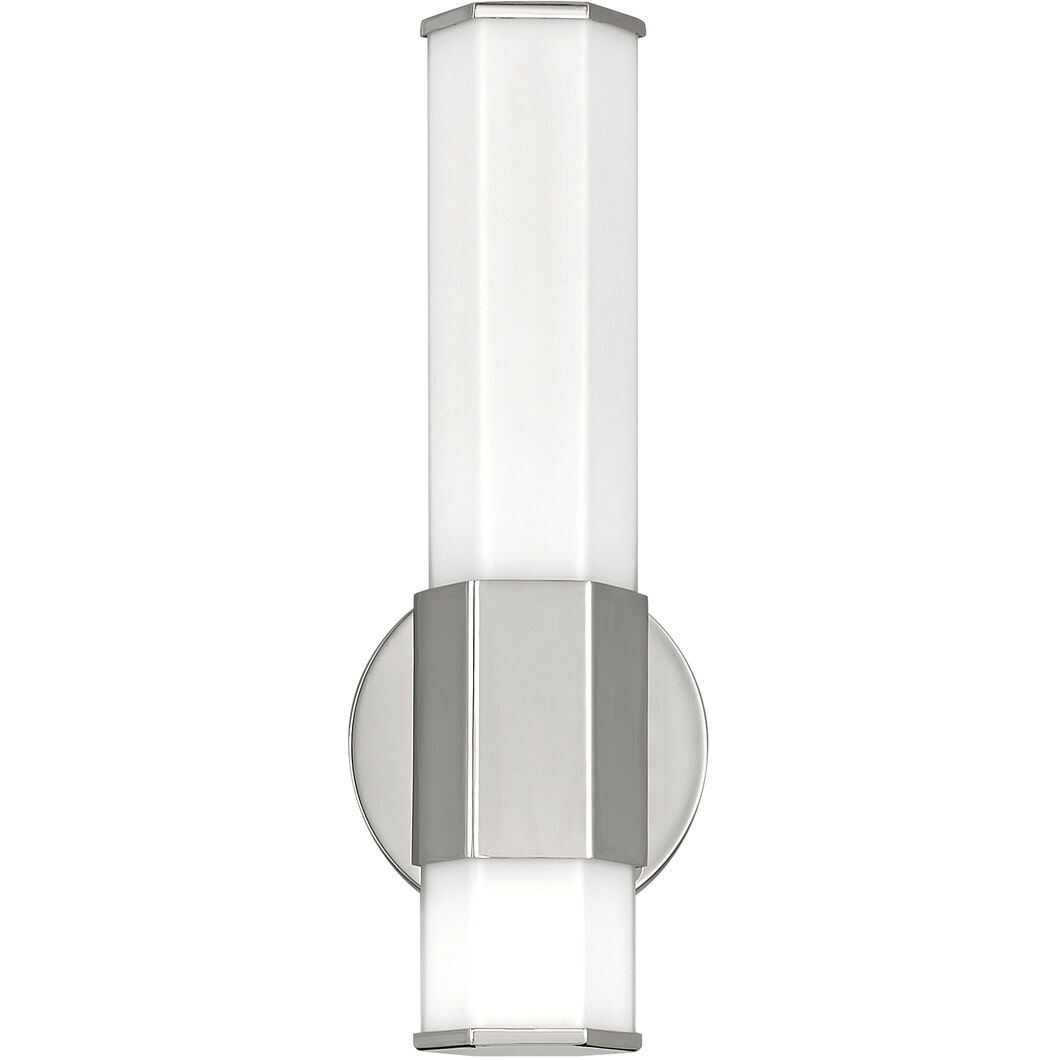 Facet LED 5 inch Polished Nickel Bath Light Wall Light, Vertical