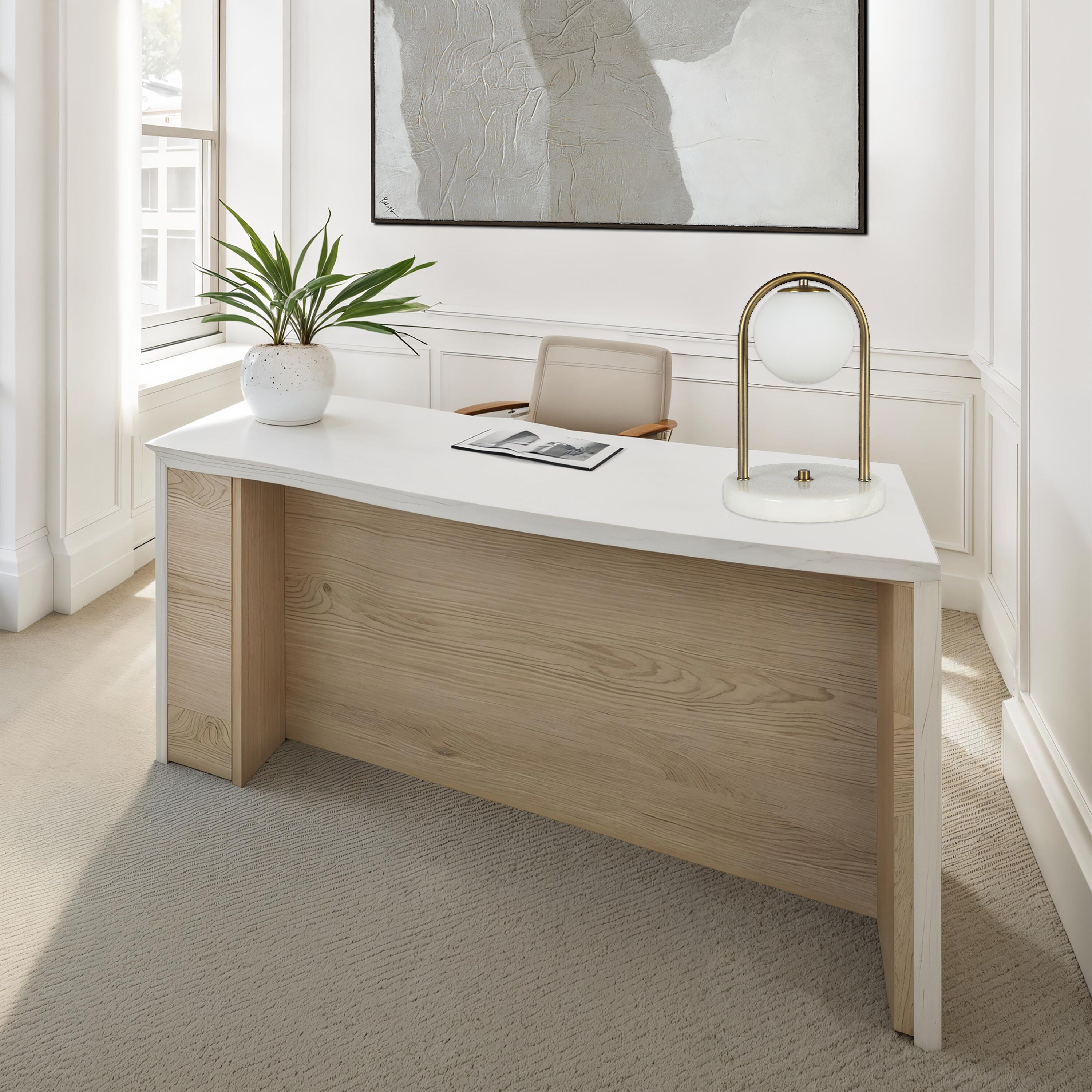 Barca 11.75 inch Dark Antique Brushed Brass Table Lamp Portable Light