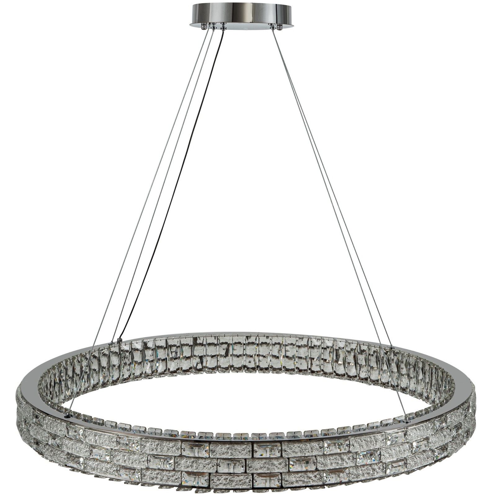 Elegance LED 39.37 inch Polished Nickel Chandelier Ceiling Light