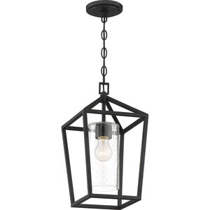 Hopewell 1 Light 9 inch Matte Black Outdoor Hanging Lantern