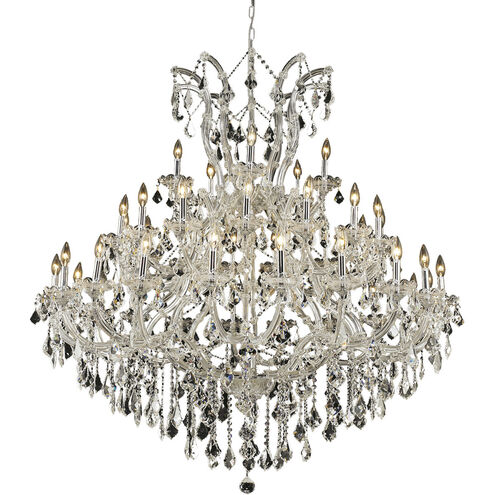 Maria Theresa 41 Light 52 inch Chrome Foyer Ceiling Light in Clear, Royal Cut