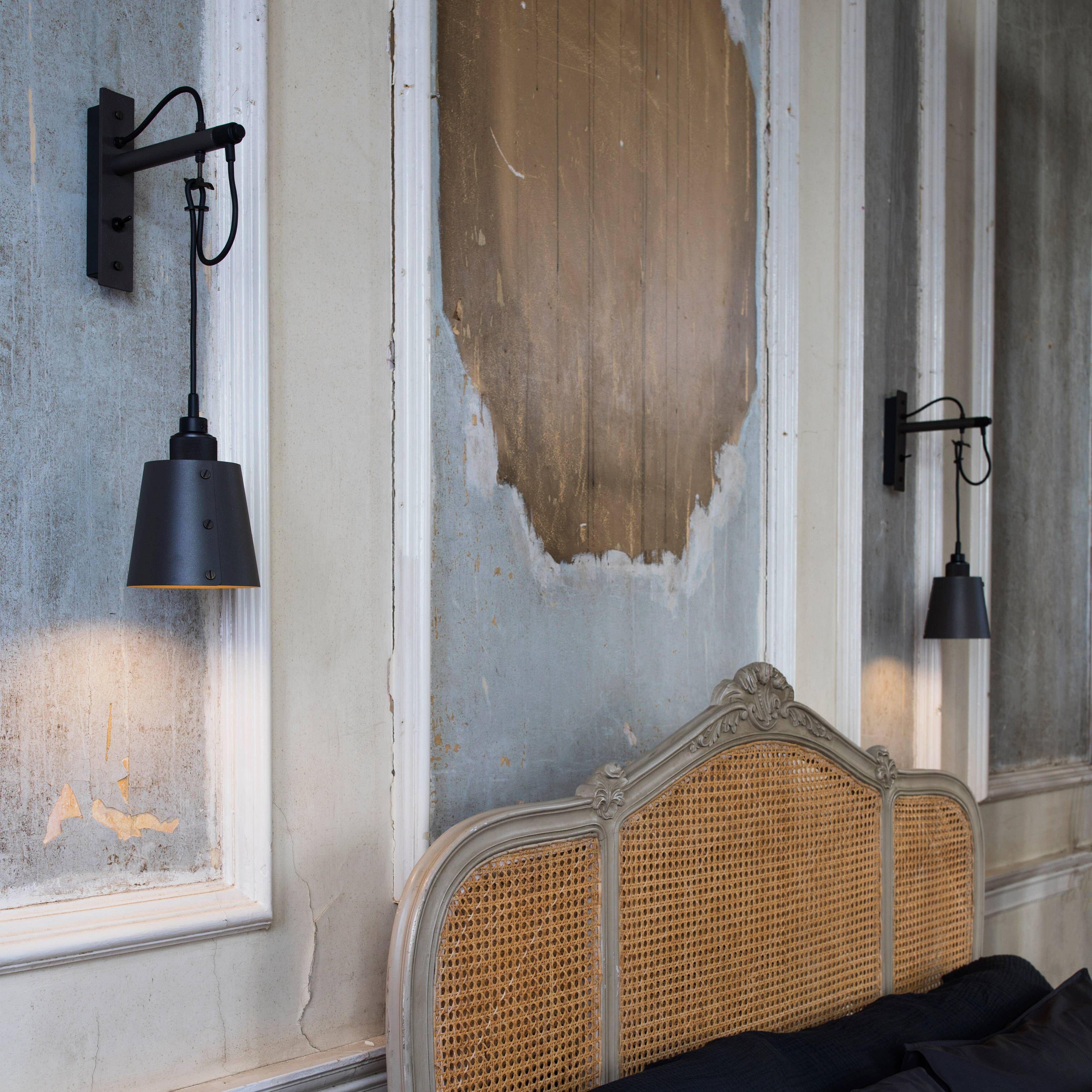 Hooked Wall Light in Graphite / Smoked Bronze