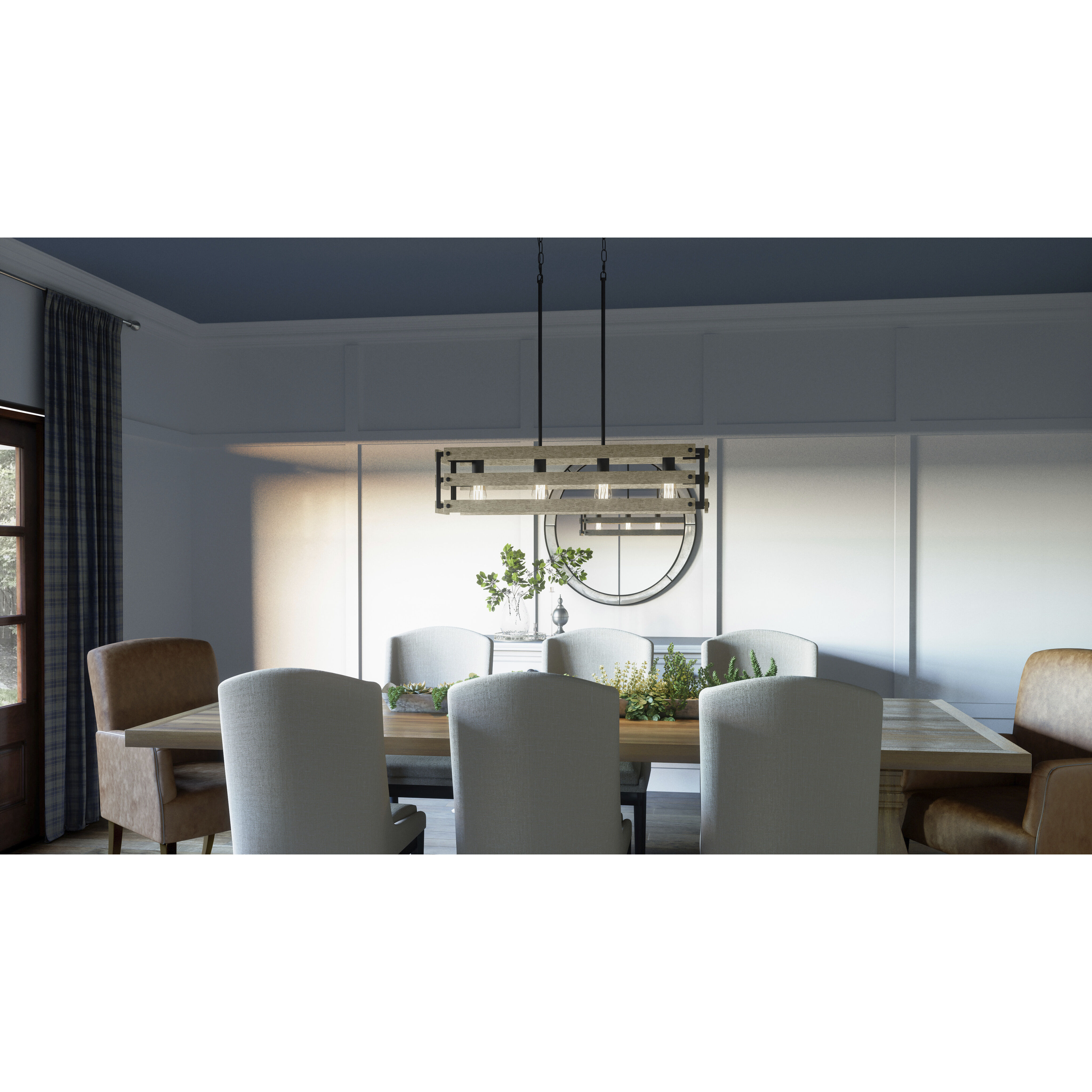 Ashburn 4 Light 34 inch Earth Black Island Light Ceiling Light