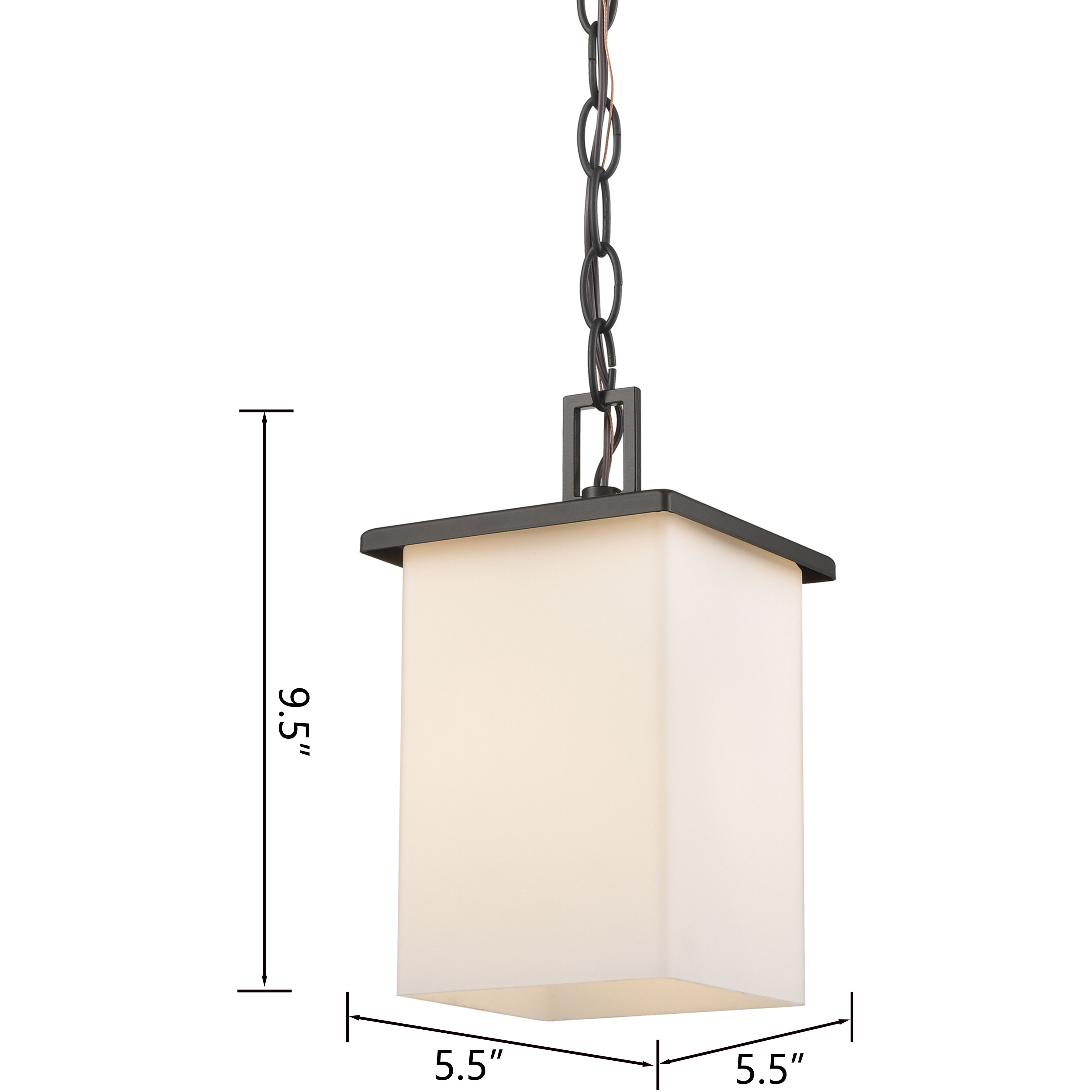 Broad Street 1 Light 5.5 inch Oil Rubbed Bronze Outdoor Pendant
