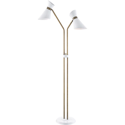 Jared 60 inch 60.00 watt Brass Floor Lamp Portable Light