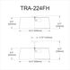 Trapezoid 4 Light 22 inch Black with White Flush Mount Ceiling Light