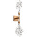 Blossom LED 5.6 inch Novel Brass Indoor Sconce Wall Light in 2700K LED, Double