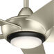 Kapono 52 inch Brushed Nickel Ceiling Fan