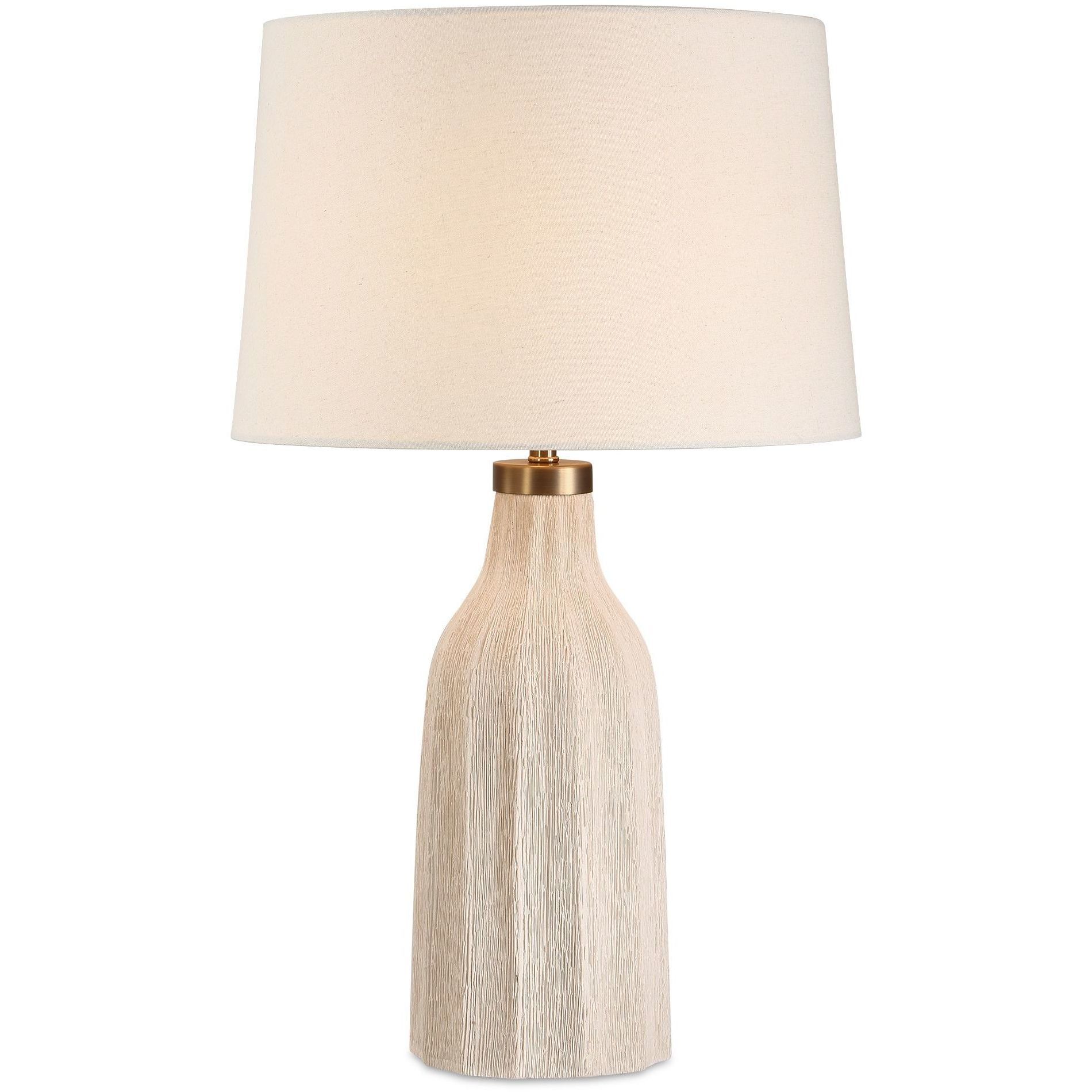 Maddox 28.5 inch 150 watt Cream and Antique Brass Table Lamp Portable Light