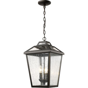 Bayland 3 Light 11 inch Oil Rubbed Bronze Outdoor Chain Mount Ceiling Fixture in 9.65