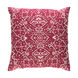 Batik 18 X 18 inch Burgundy and Ivory Pillow