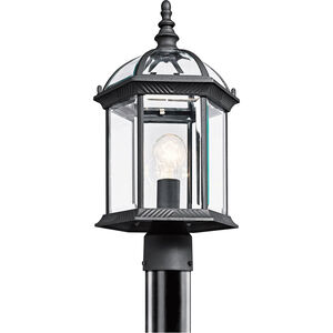 Barrie 1 Light 18 inch Black Outdoor Post Lantern in Incandescent