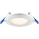 7000 Series White Recessed Panel Light, Round