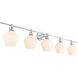 Gene 5 Light 47 inch Chrome Wall sconce Wall Light