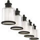 Middlebush 5 Light 46 inch Black Vanity Sconce Wall Light