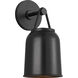 Richard June Liora 1 Light 11.13 inch Textured Black Outdoor Wall Light