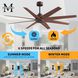 Atlas Ariella 64 inch Textured Bronze with Walnut Tone Blades Ceiling Fan