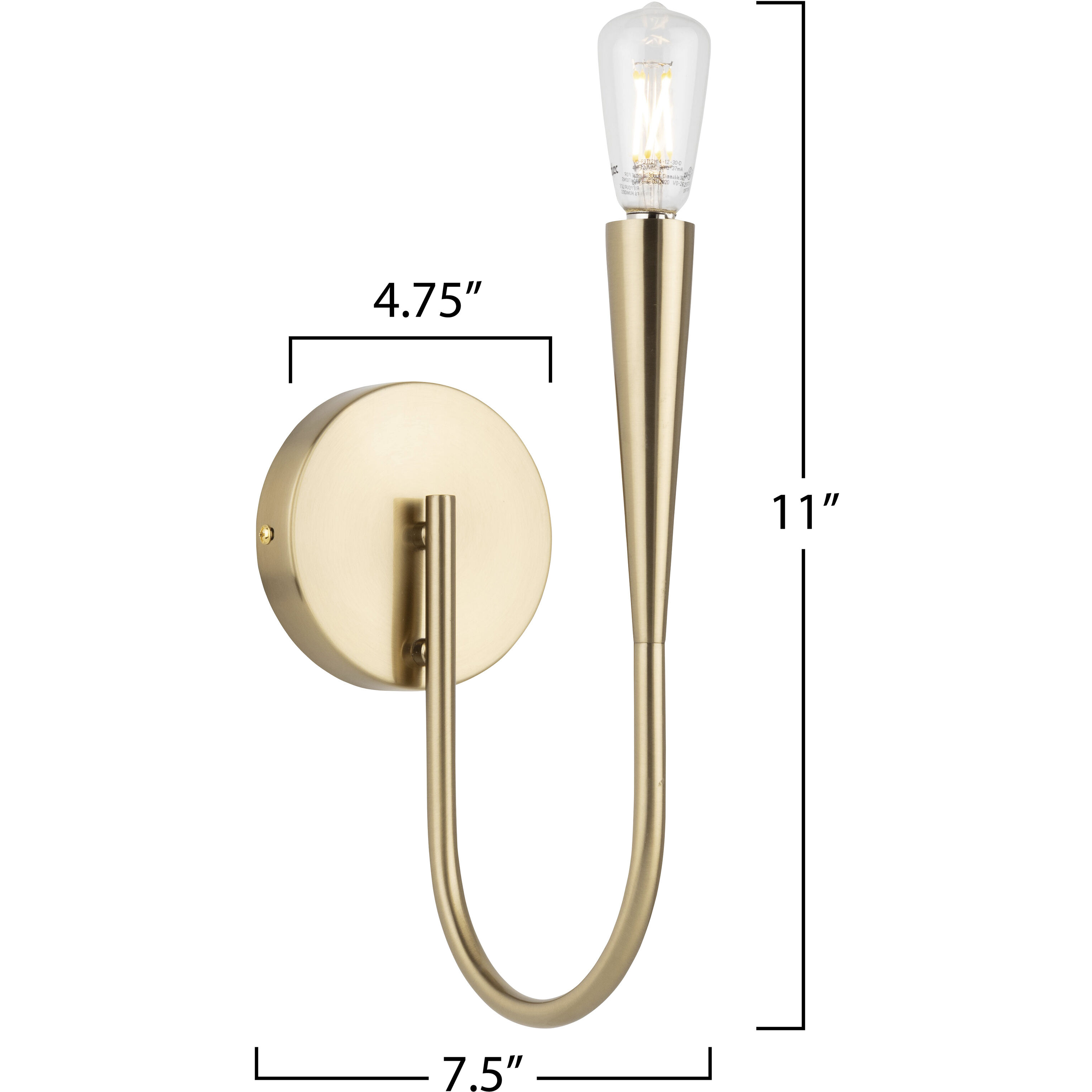 Bronte Wall Sconce Wall Light in Brass