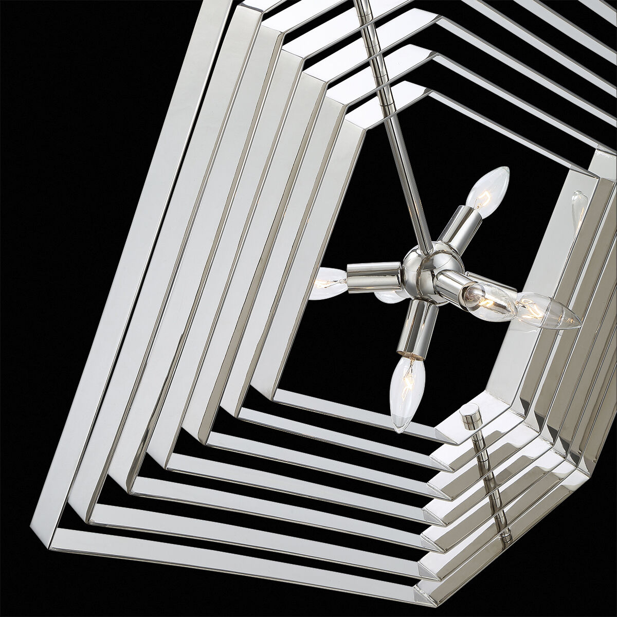 Downtown 10 Light 45 inch Chrome Chandelier Ceiling Light