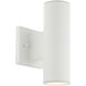Cylinder LED 9.42 inch White Outdoor Wall Light
